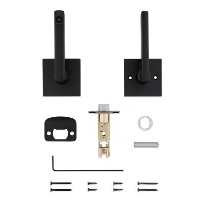 Kwikset Halifax LED Motion Activated Passage Lever, Black Matte